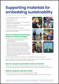 Supporting Materials for Embedding Sustainability